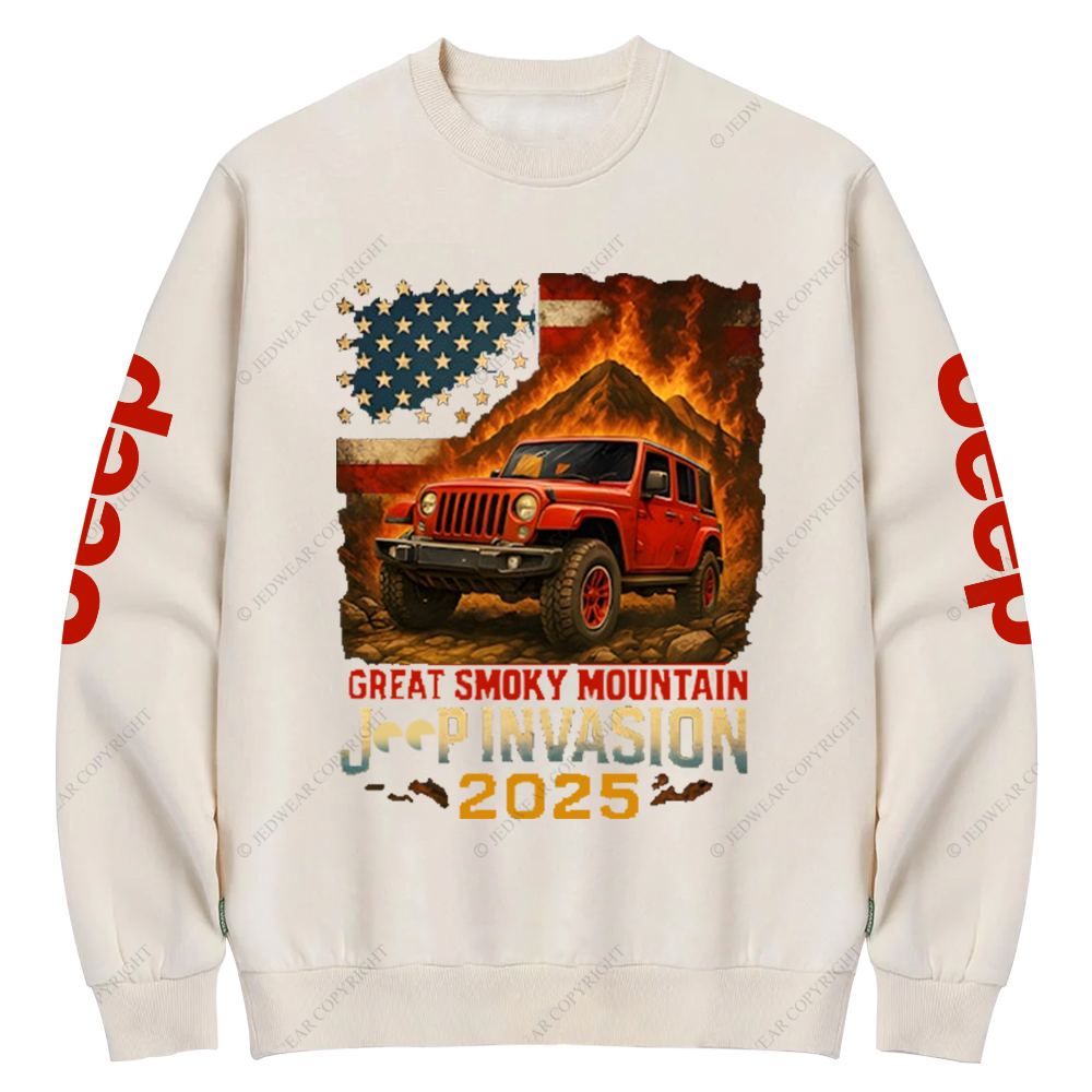 Great Smoky Mountain Invasion Vintage Style Jp Crew Neck Sweatshirt