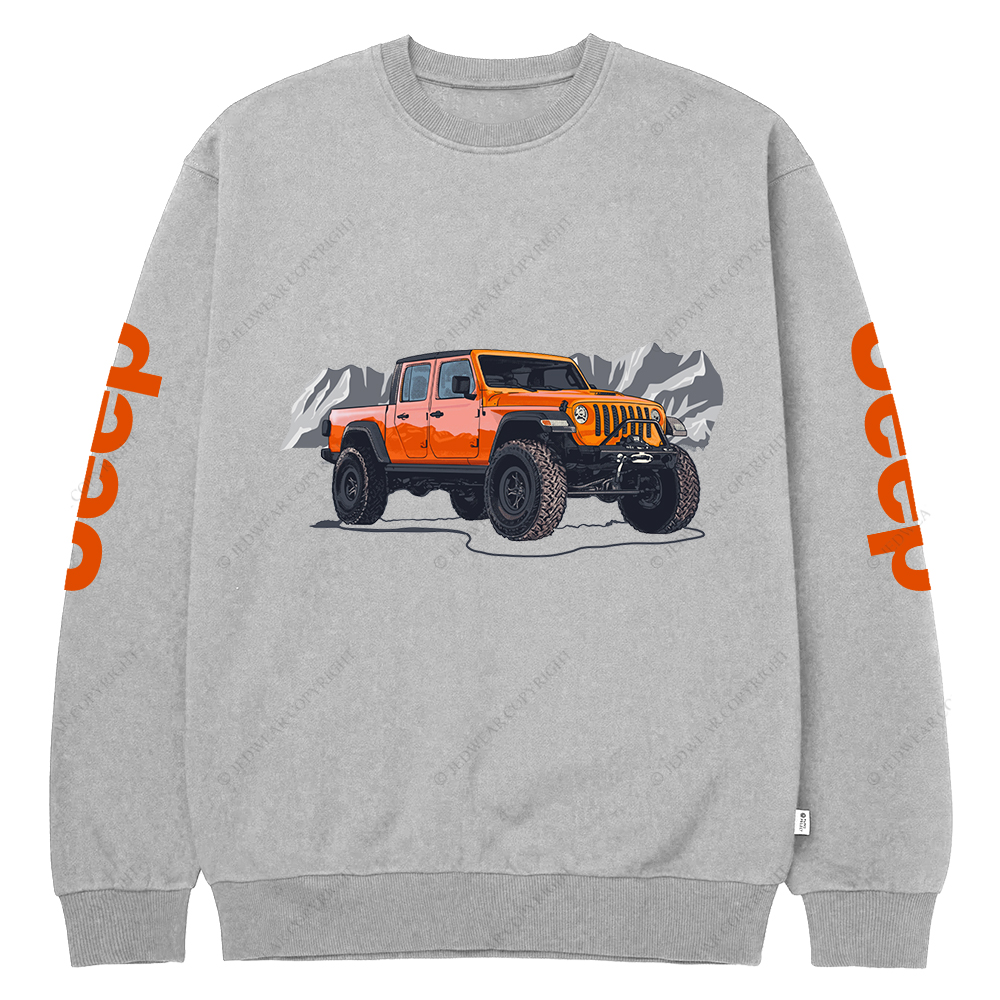 Truck Driving On Mountain Road Four-Wheeler Jp Crew Neck Sweatshirt