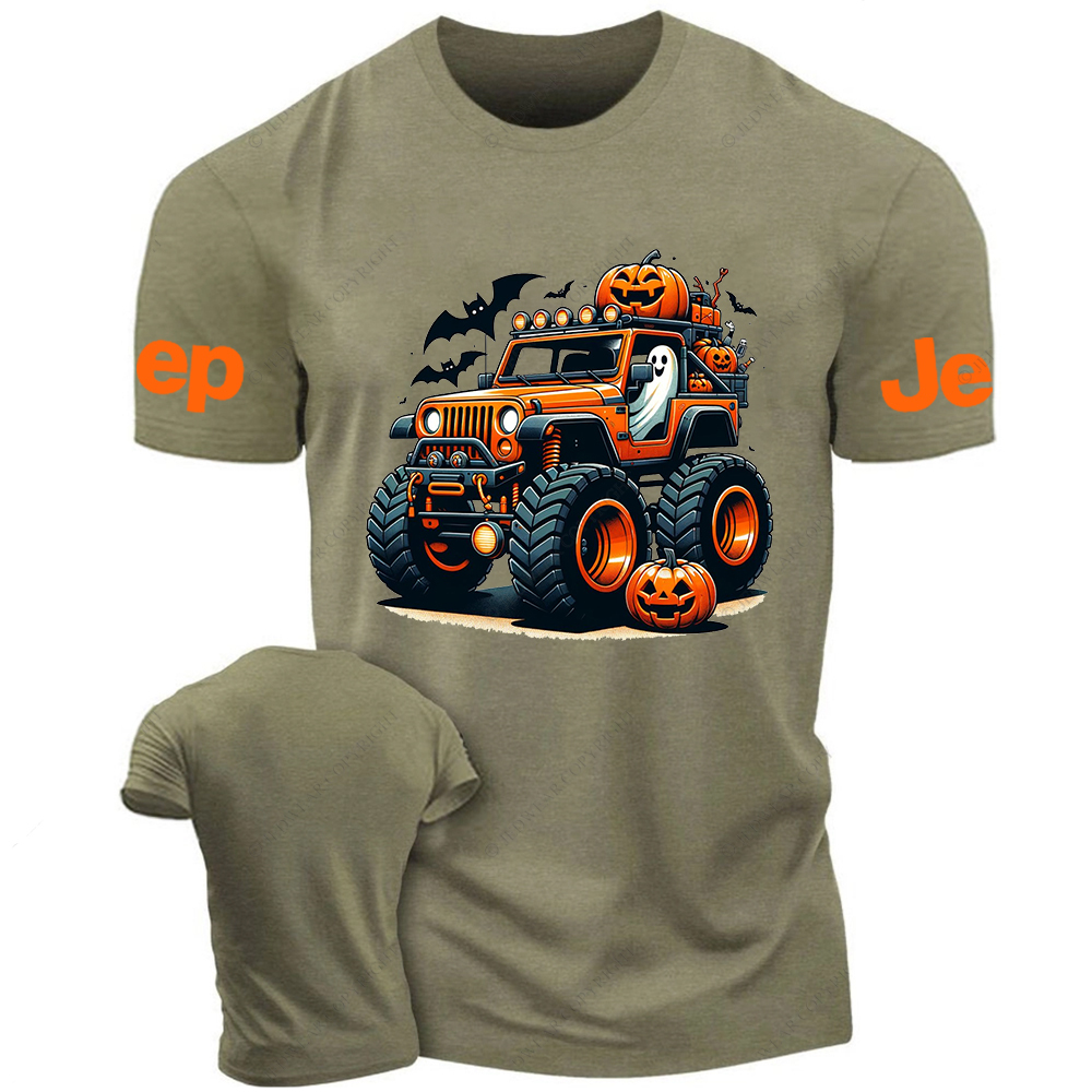 Pumpkin Halloween Skull Bat Jp T-Shirt