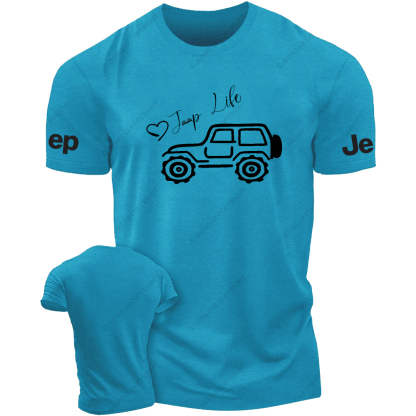 Jp Life Simple Style Hand Painted JP T-Shirt