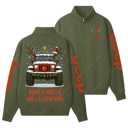 Off-Road Merry Christmas Jp Half-Zip Jacket Sweatshirt