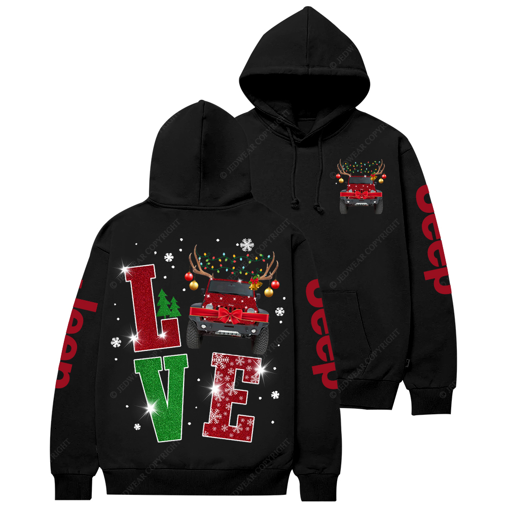 Love Car Merry Christmas Jp Casual Hoodie