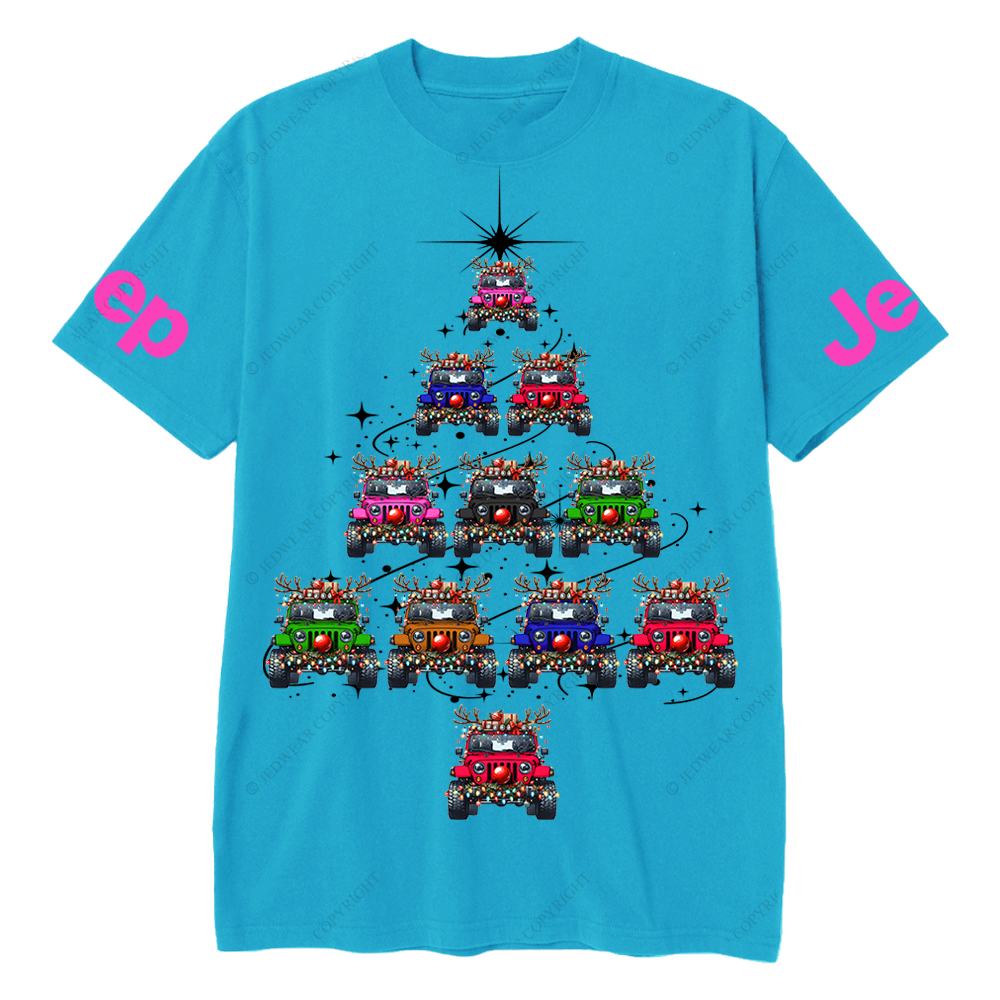 Colorful Lights Merry Christmas Tree Jp T-Shirt