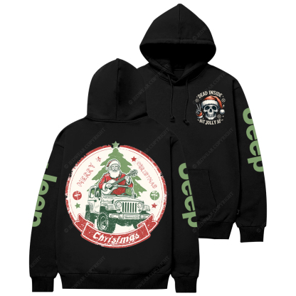 Dead Inside But Jolly Af Merry Christmas Jp Casual Hoodie