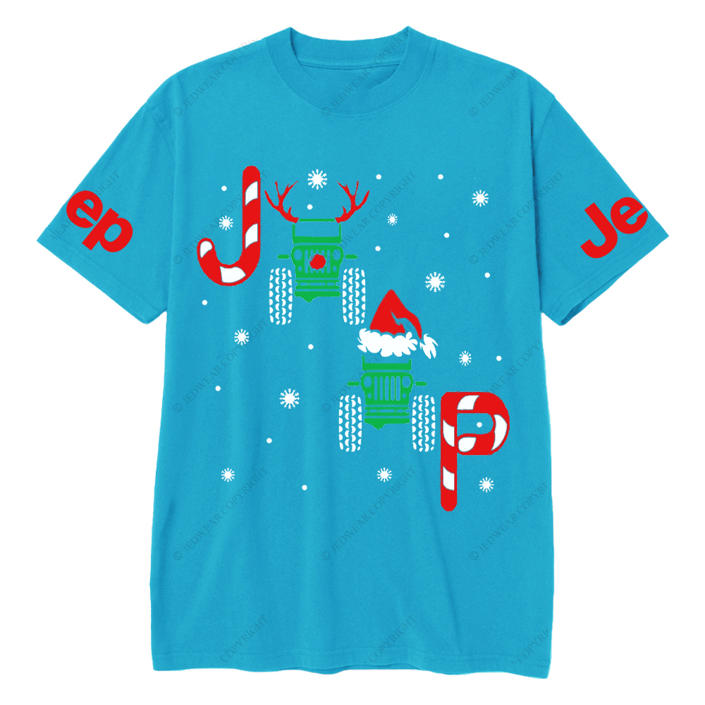 Merry Christmas Snowflakes Antlers Jp T-Shirt