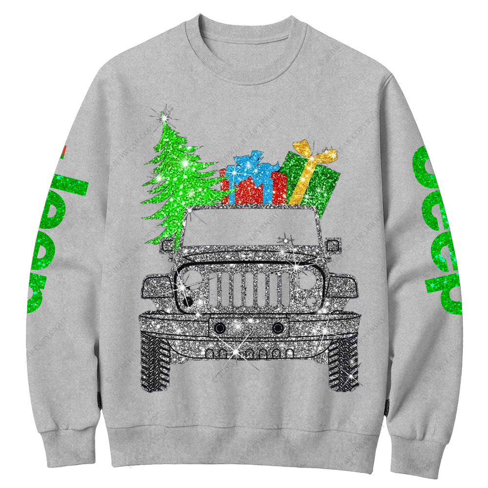 Merry Christmas Bling Jp Crew Neck Sweatshirt