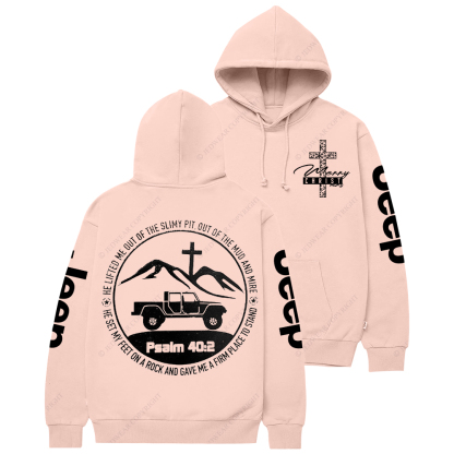 Merry Christmas Religion The Lifted Me Out Of The Slimy Pit Psalm 40:2 Jp Casual Hoodie
