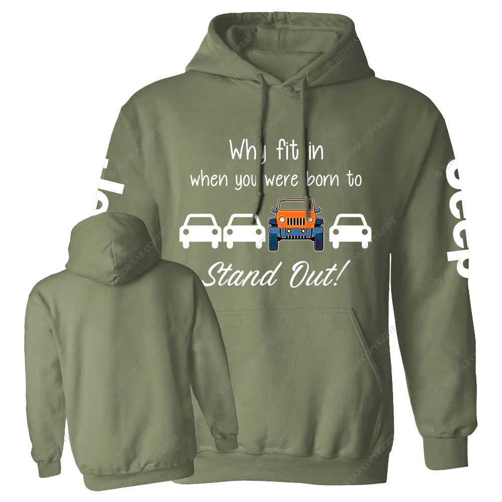 Orange Wrangler Why Fit In When You Were Born To Stand Out Jp Casual Hoodie