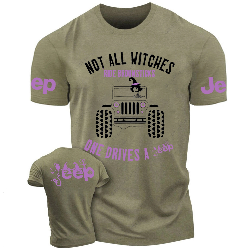 Halloween Not All Witches Ride Broomsticks One Drive A Car Jp T-Shirt