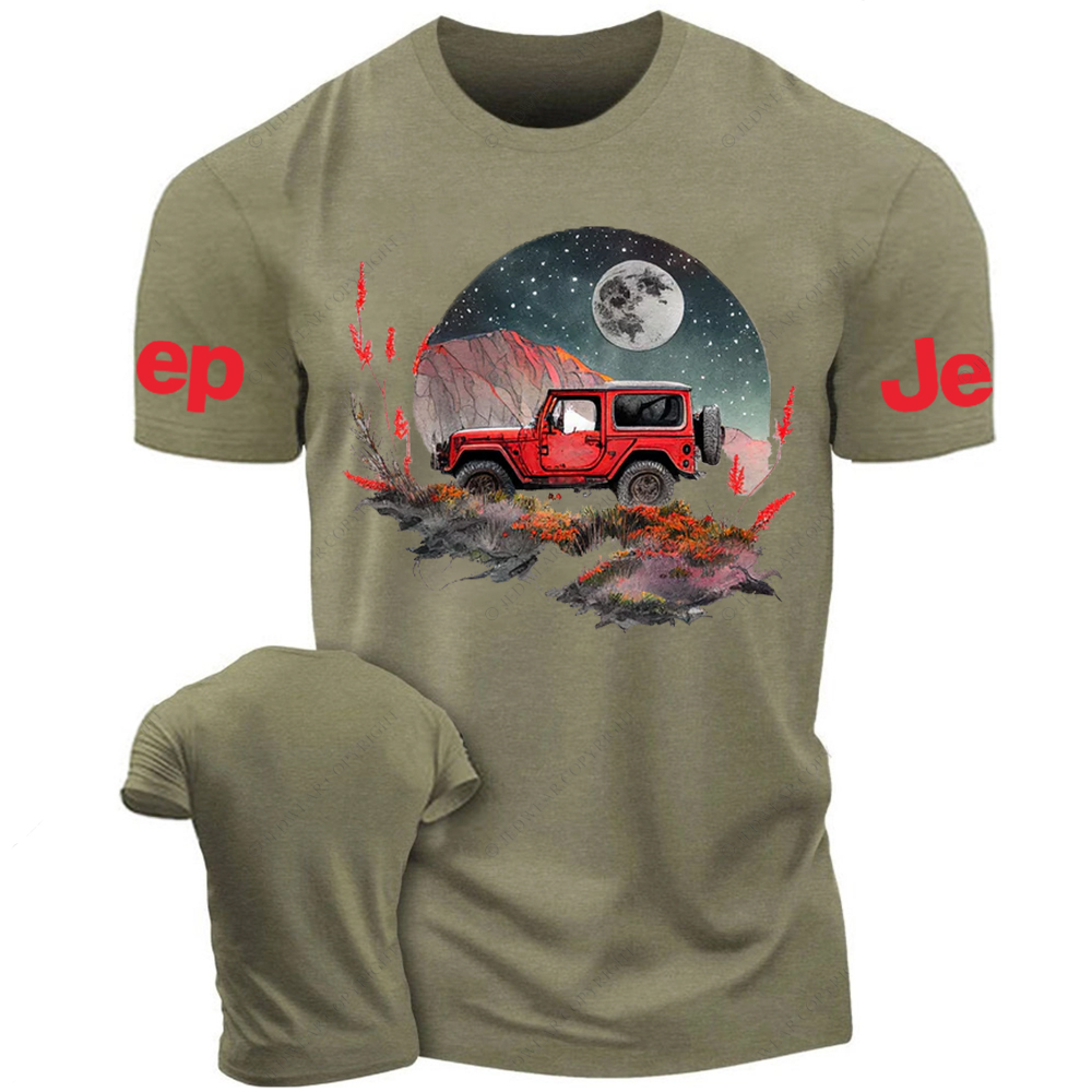 Red Car Full Moon Jp T-Shirt