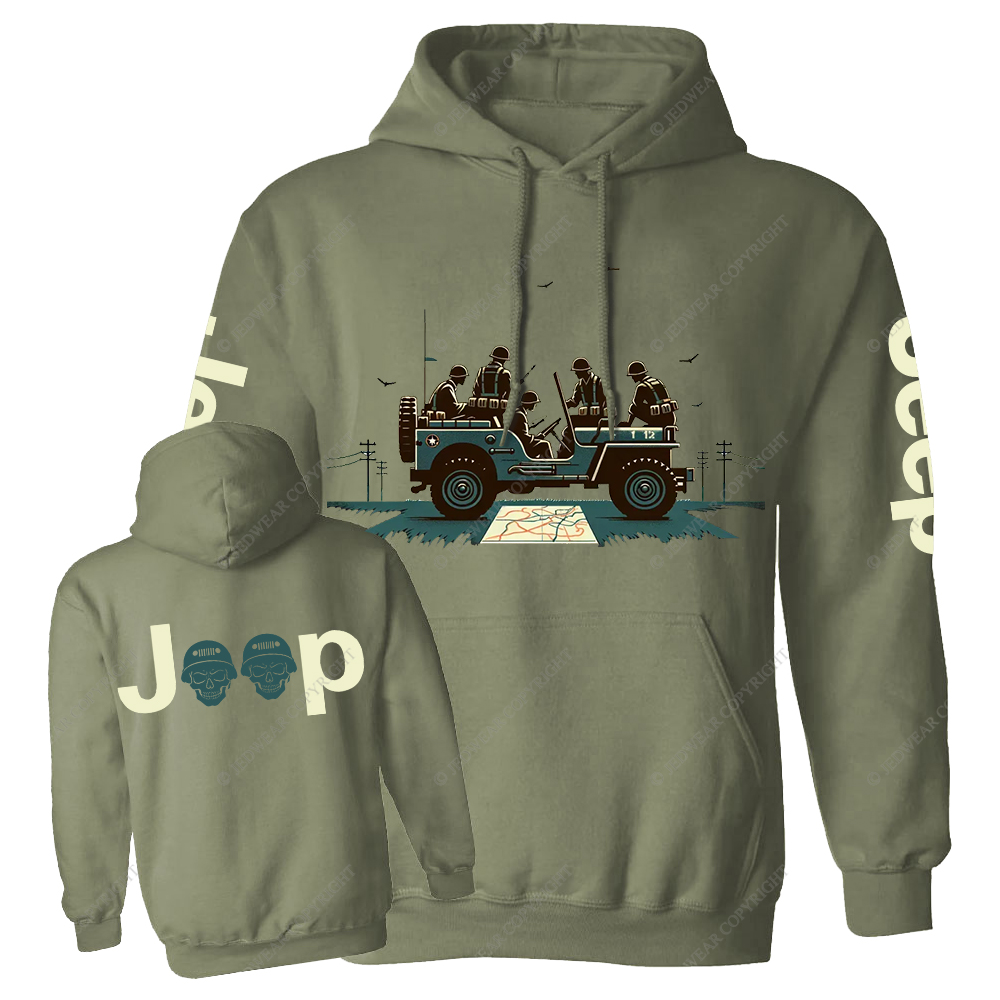 Retro Military Soldiers Jp Casual Hoodie