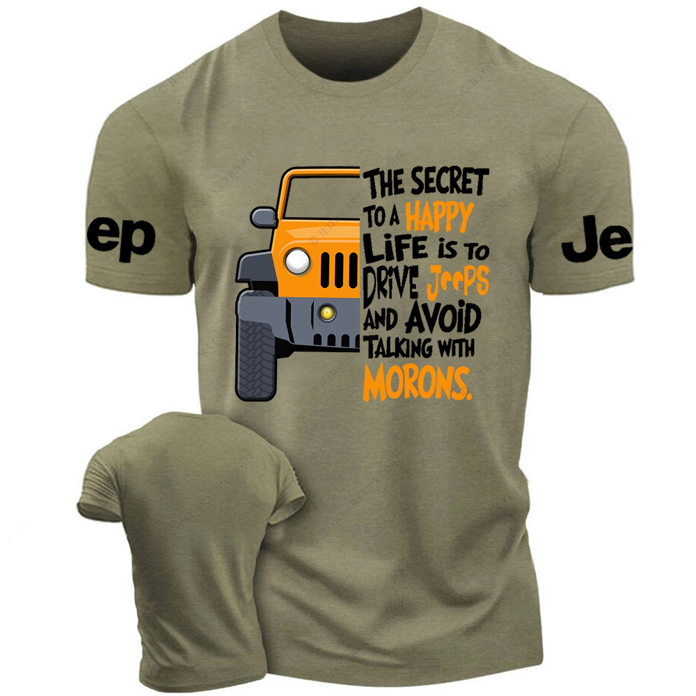 Orange Car The Secret To A Happy Life Is To Drive Jp T-Shirt
