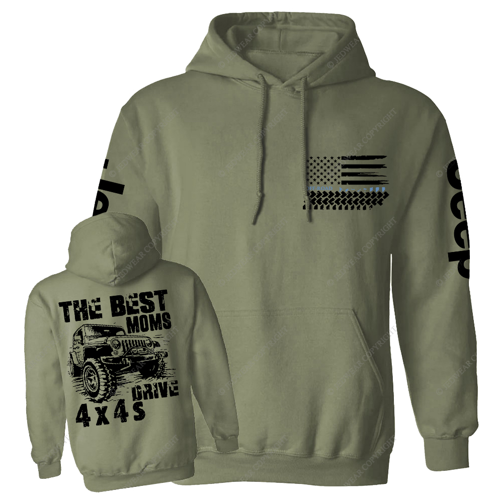 The Best Moms Drive 4x4 Jp Casual Hoodie