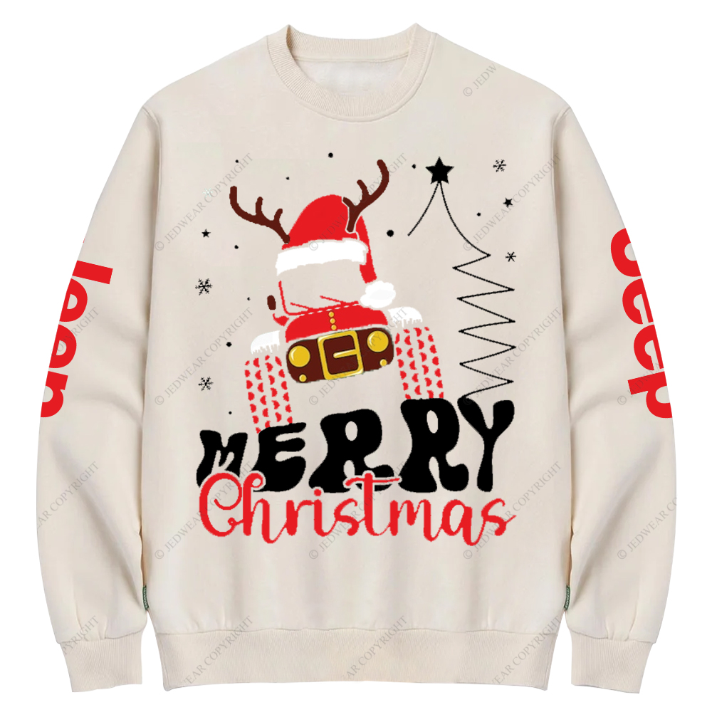 Christmas Offroad Car Jp Crew Neck Sweatshirt