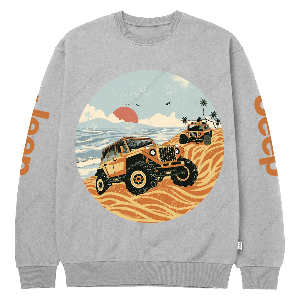 Sunset Sea Surf Jp Crew Neck Sweatshirt