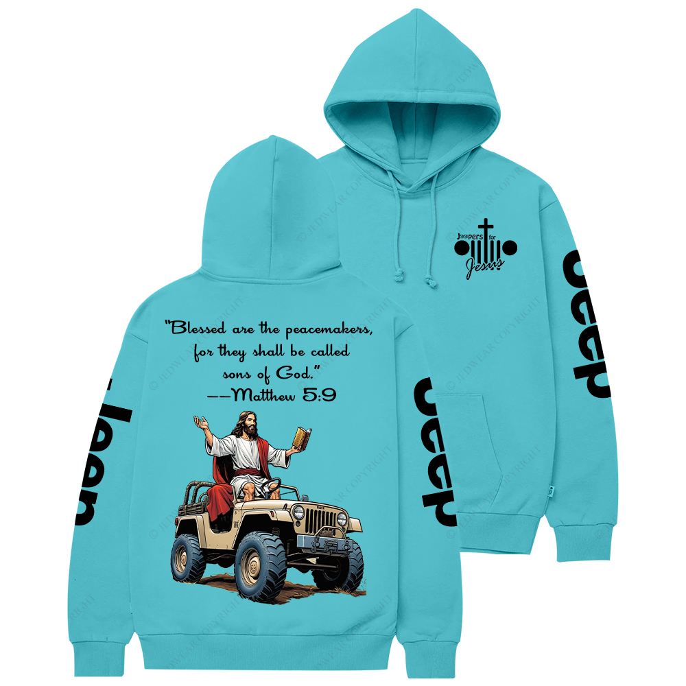 Blessed Are The Peacemakers Religion Jesus 5:9 Jp Casual Hoodie