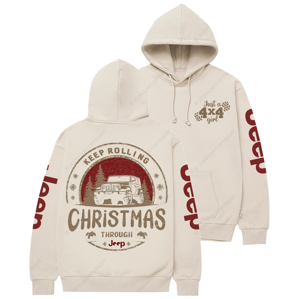 Keep Rolling Through Christmas Jp Casual Hoodie