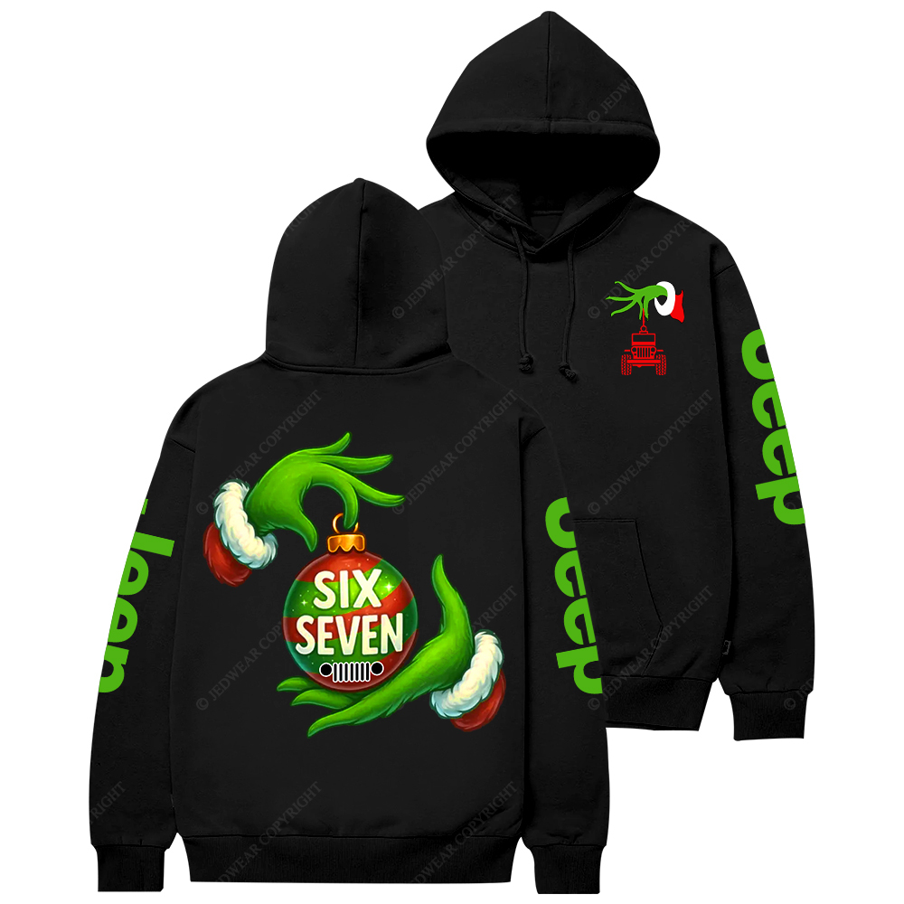 Six Seven Christmas Slang Xmas Meme Funny Number Jp Casual Hoodie