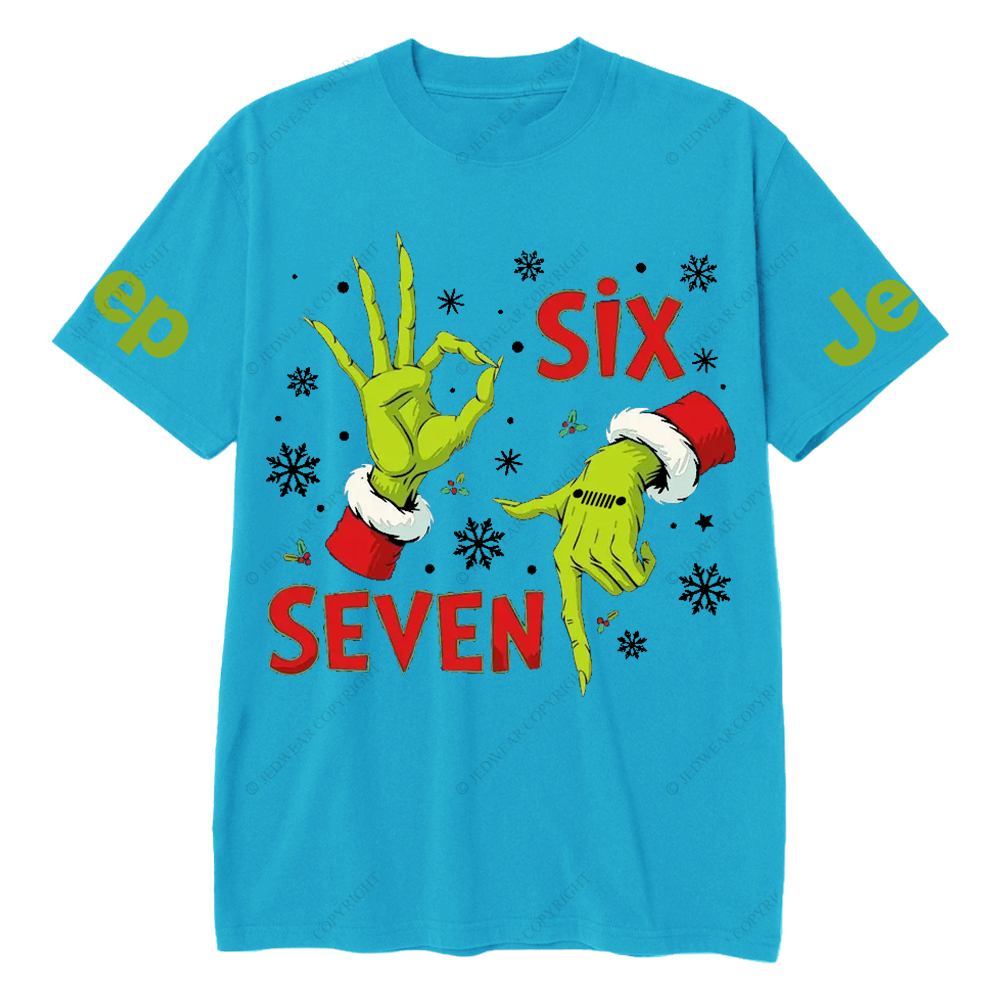 Viral Six Seven Christmas Meme Funny Internet Joke  Jp T-Shirt