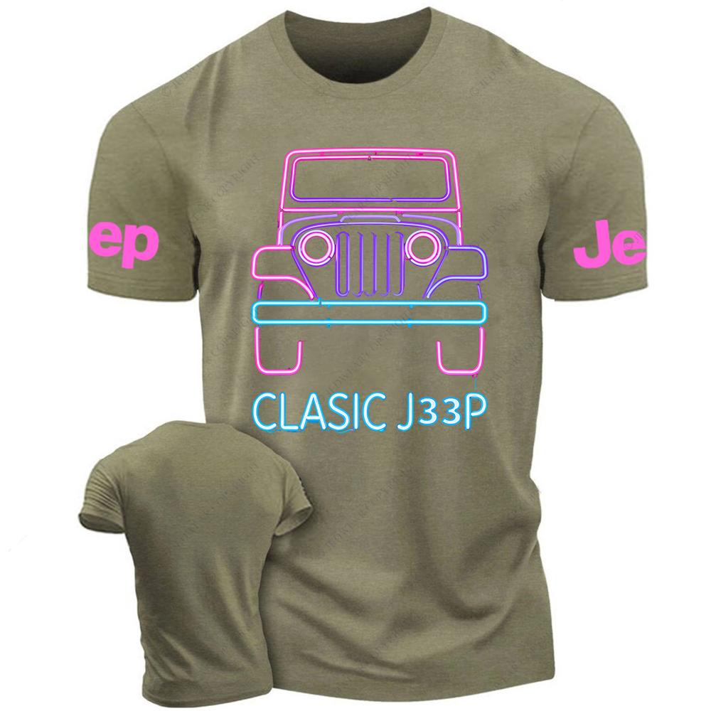 Colorful Neon Lines Off-Road Clasic Jp T-Shirt