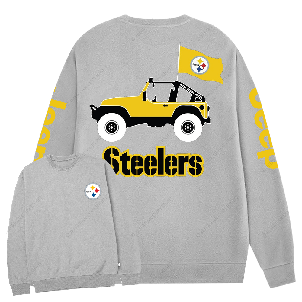 Pittsburgh Steelers Football Jp Crew Neck Sweatshirt