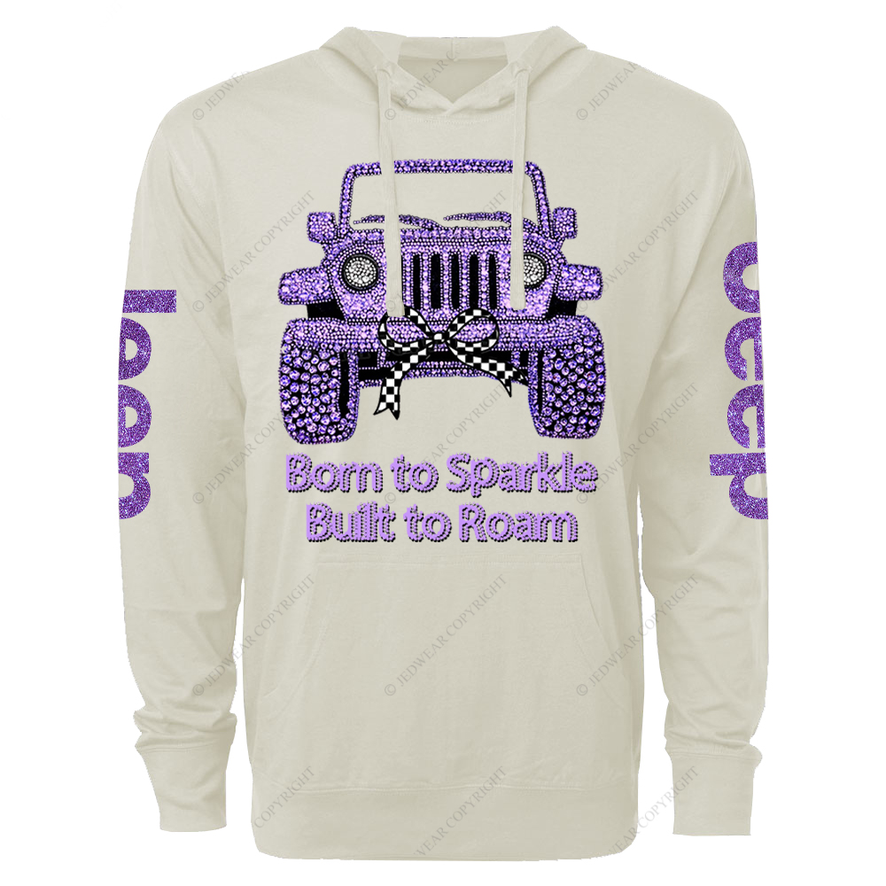 Girl Purple Car Bling Bling Jp Oversized Lightweight Hoodie   