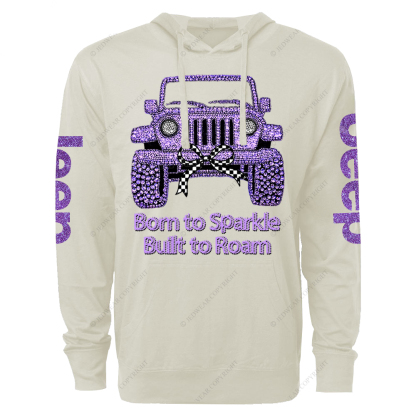 Girl Purple Car Bling Bling Jp Oversized Lightweight Hoodie   
