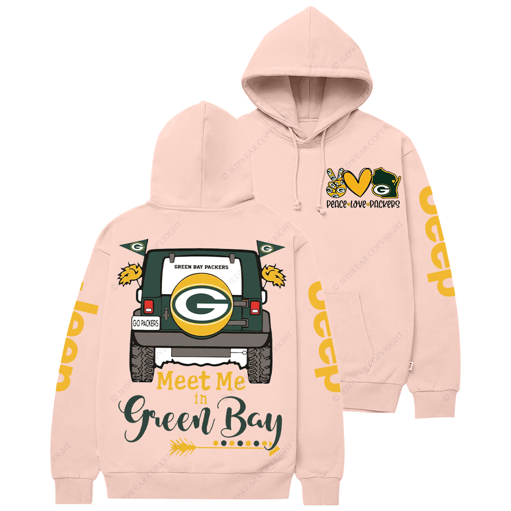Meet Me In Green Bay Packers Football Jp Casual Hoodie