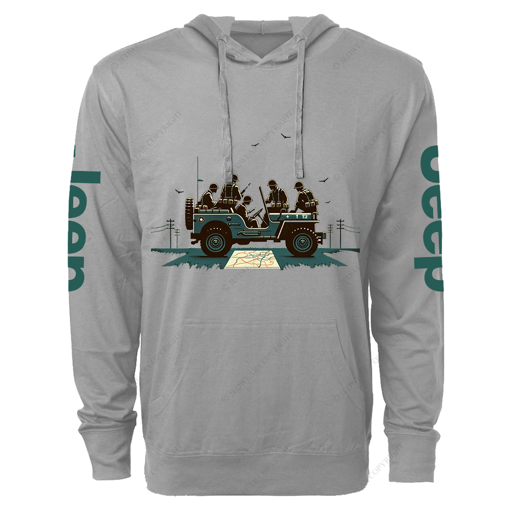 Retro Military Soldiers Jp Lightweight Hoodie