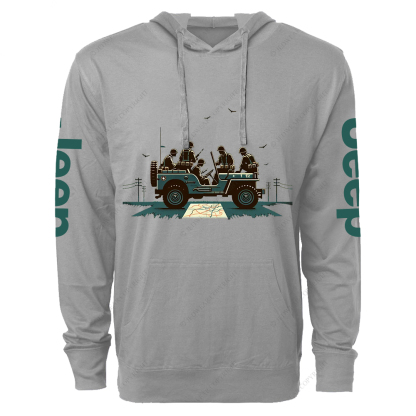 Retro Military Soldiers Jp Lightweight Hoodie