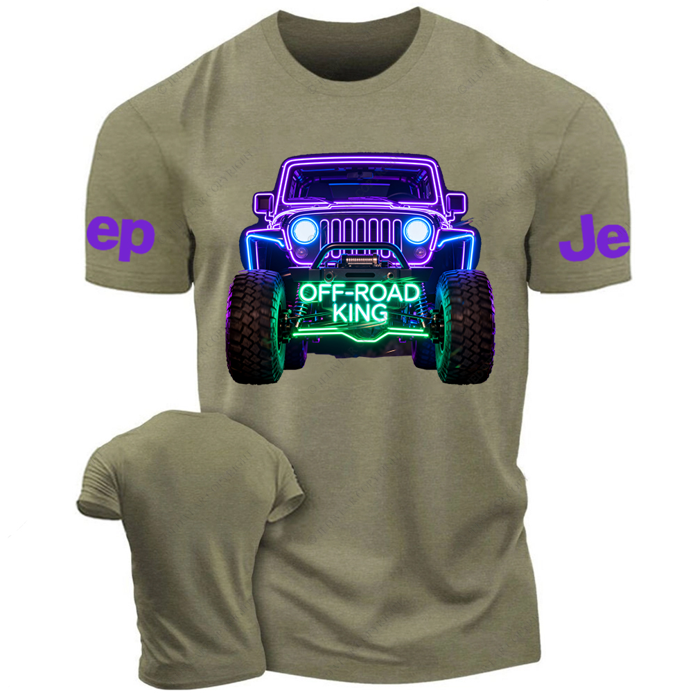 Colorful Neon Lines Off-Road King Jp T-Shirt