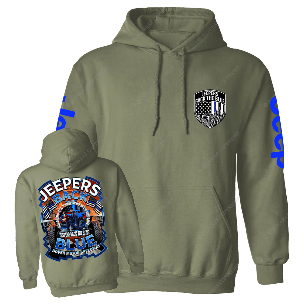 Police Jeepers Back The Blue Dover Motor Speedway Jp Casual Hoodie