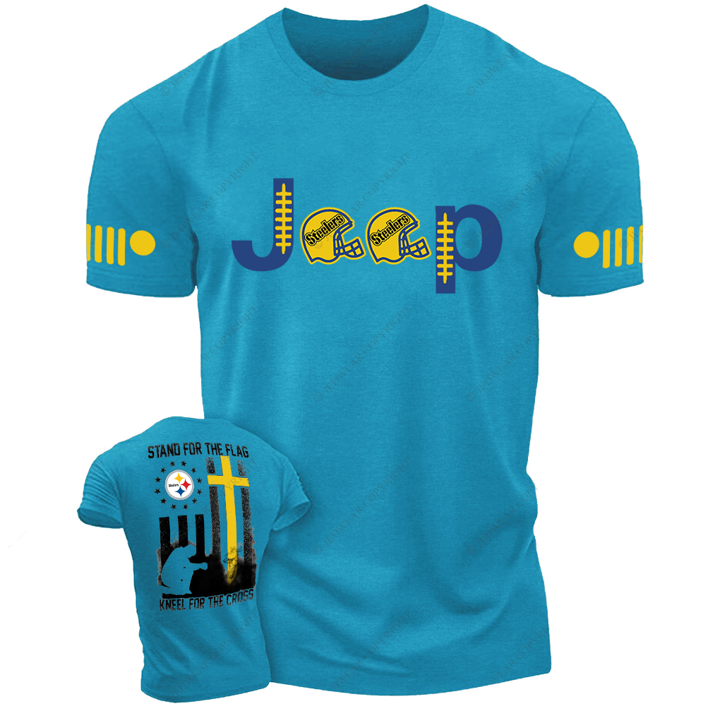 Pittsburgh Steelers Football Stand For The Flag Kneel For The Cross Nation Religion Jp T-Shirt