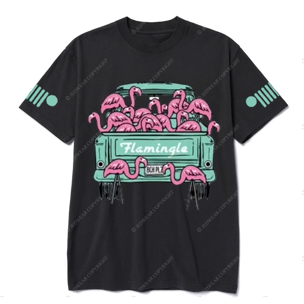 Flamingo Mint Pickup Truck Gladiator Jp T-Shirt