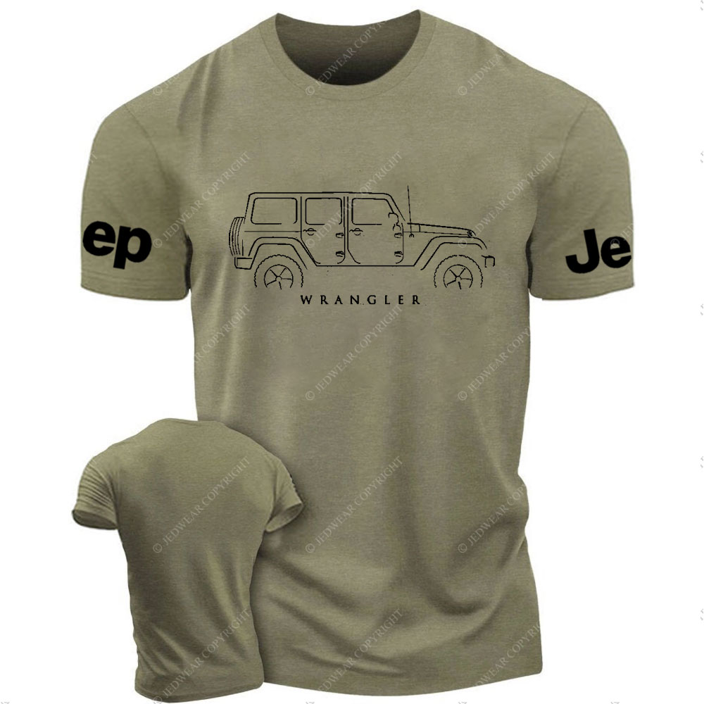 Jp Wrangler 4 Dr Line Outline T-Shirt