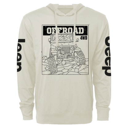 Jp CJ7 Offroad 4WD Line Art Oversized Lightweight Hoodie
