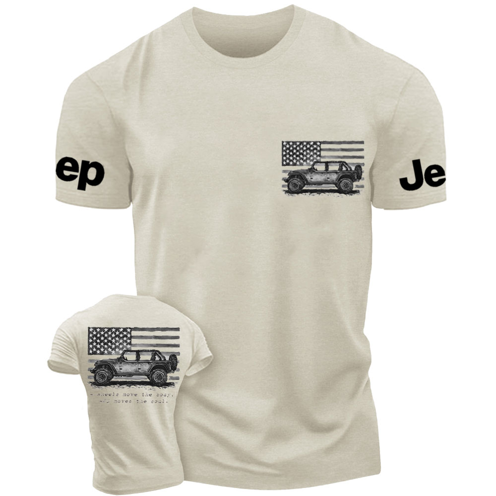 Classic 4WD and American Flag Comfort Colors American Offroad Jp  T-shirt