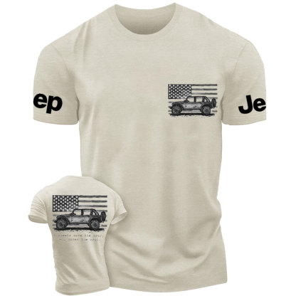 Classic 4WD and American Flag Comfort Colors American Offroad Jp  T-shirt