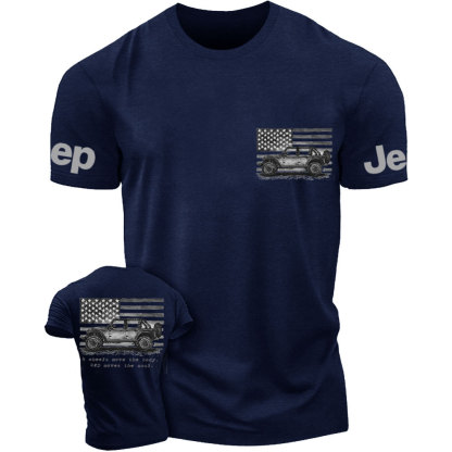 Classic 4WD and American Flag Comfort Colors American Offroad Jp  T-shirt