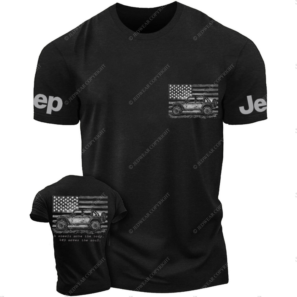 Classic 4WD and American Flag Comfort Colors American Offroad Jp  T-shirt