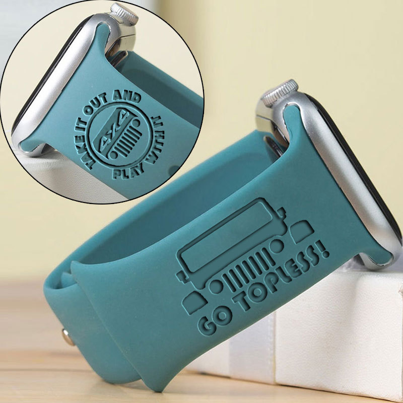 Go Topless, Take it Out and Play with it 4X4 Jp Men Engraved Watch Band