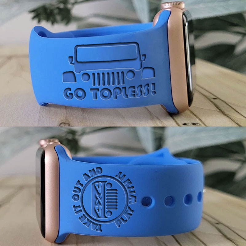 Go Topless, Take it Out and Play with it 4X4 Jp Men Engraved Watch Band