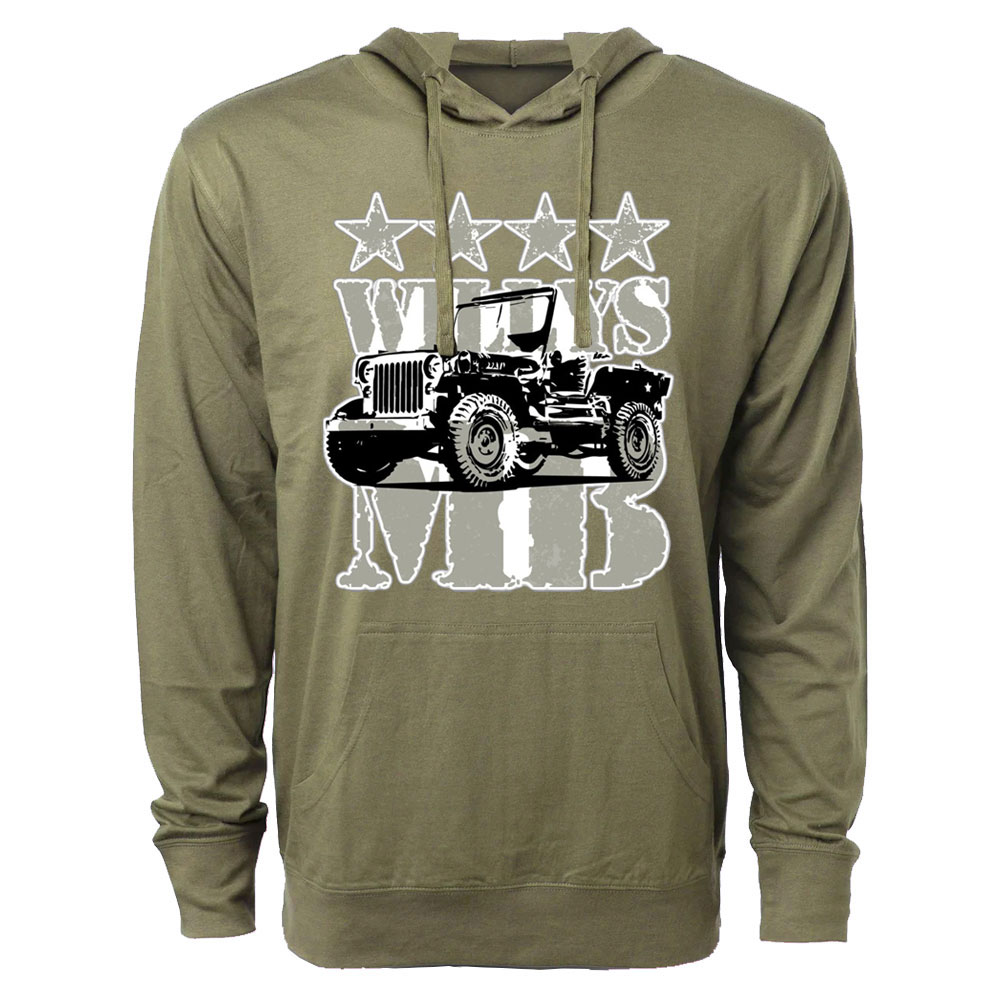 Military Vehicle Willys Mb Jp Lover Oversized Lightweight Hoodie