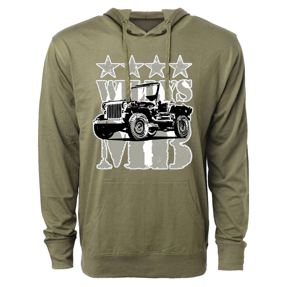 Military Vehicle Willys Mb Jp Lover Oversized Lightweight Hoodie