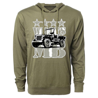 Military Vehicle Willys Mb Jp Lover Oversized Lightweight Hoodie