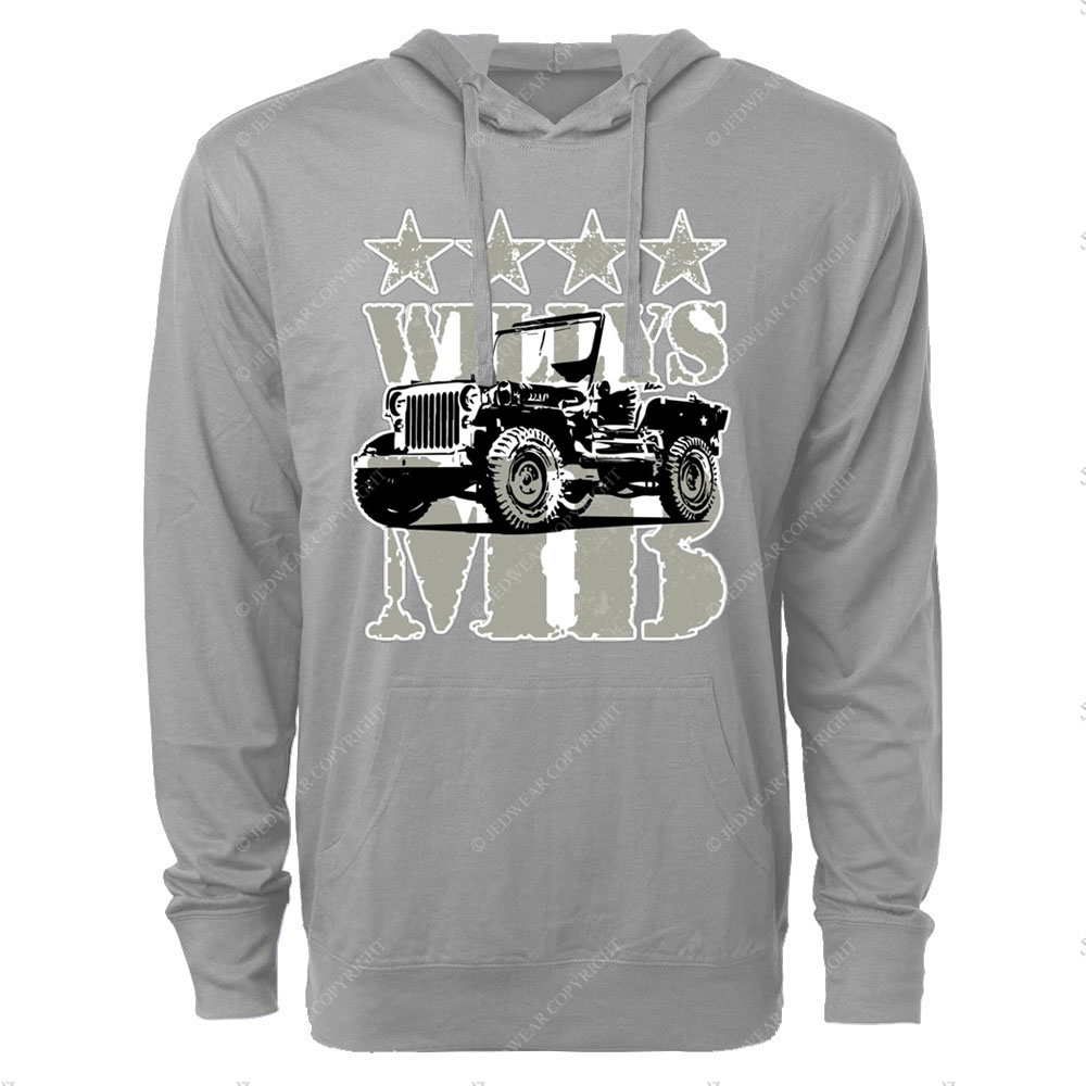Military Vehicle Willys Mb Jp Lover Oversized Lightweight Hoodie