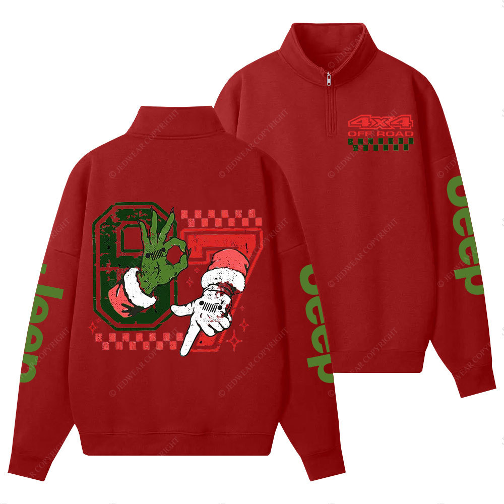Funny Six Seven 4x4 Racing Jpmas Half-Zip Jacket Sweatshirt