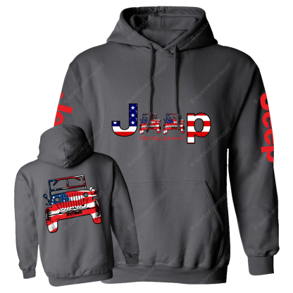 America Flag Car Jp Casual Hoodie