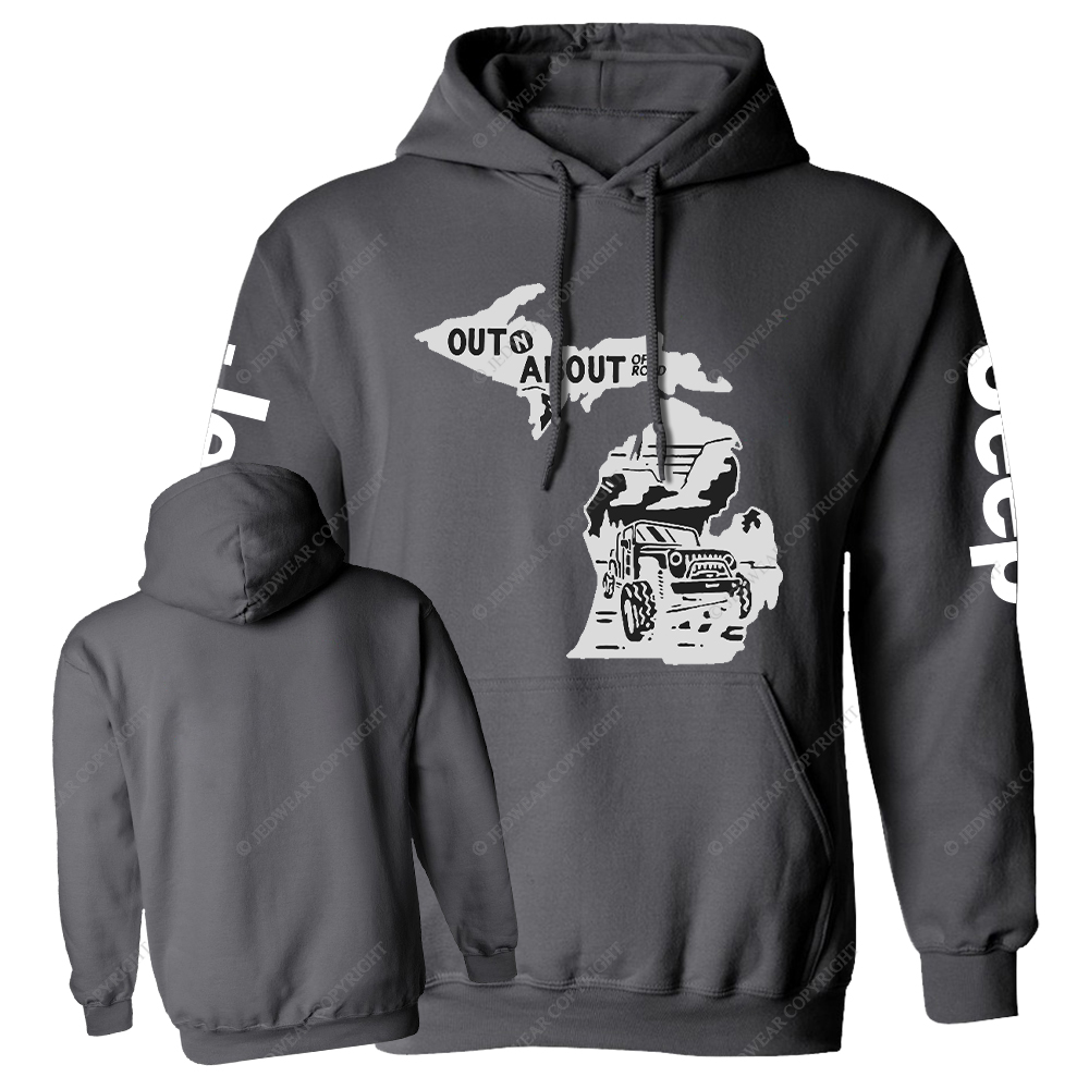 Out About Off-Road Map Of America Jp Casual Hoodie