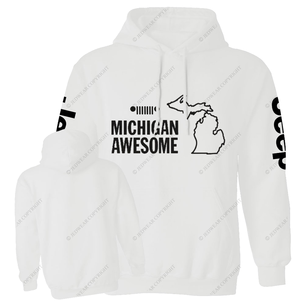 Michigan Awesome Map Of America Jp Casual Hoodie